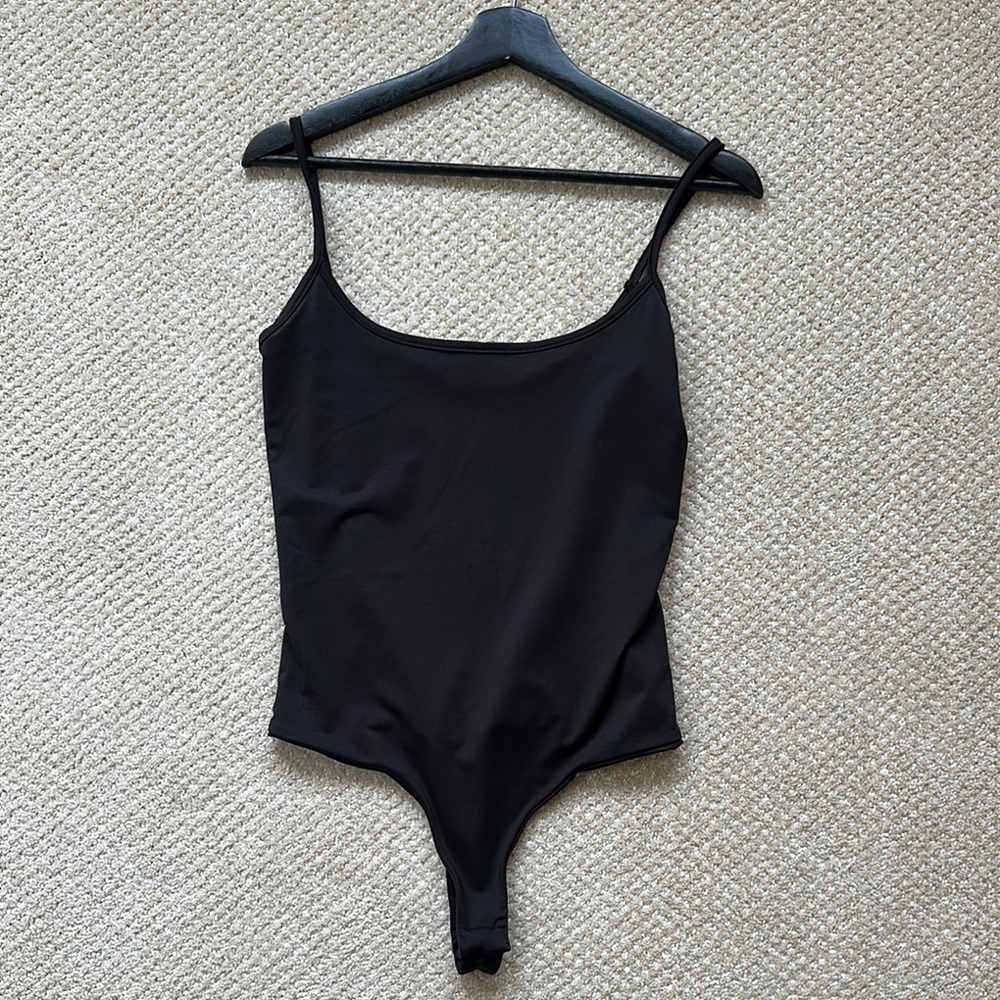 Black Spaghetti Strap Bodysuit